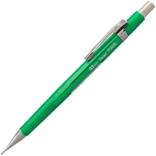 Pentel Sharp Mechanical Pencil, (0.5mm), Metallic Green Barrel, Box of 12 (P205MD) - Image 3