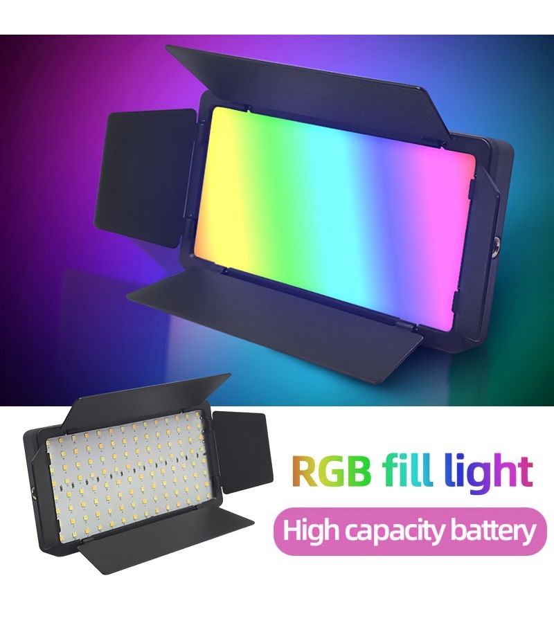 مصباح دائري مربع LED مع مشبك، إضاءة USB قابلة للشحن، أضواء RGB متعددة الألوان - Image 5