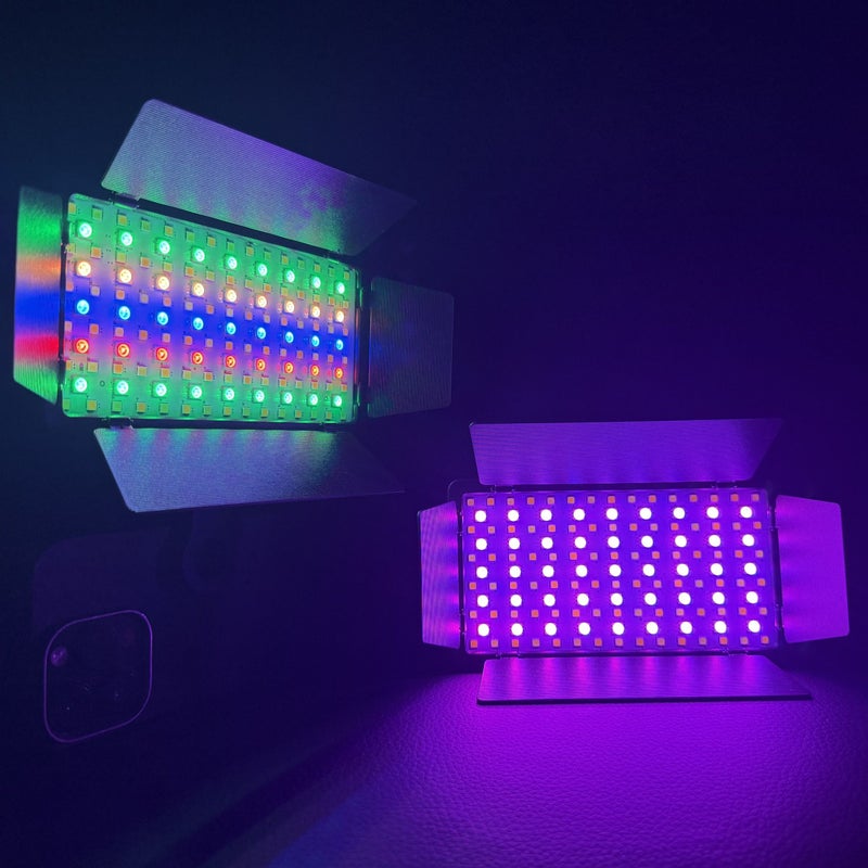 مصباح دائري مربع LED مع مشبك، إضاءة USB قابلة للشحن، أضواء RGB متعددة الألوان - Image 2