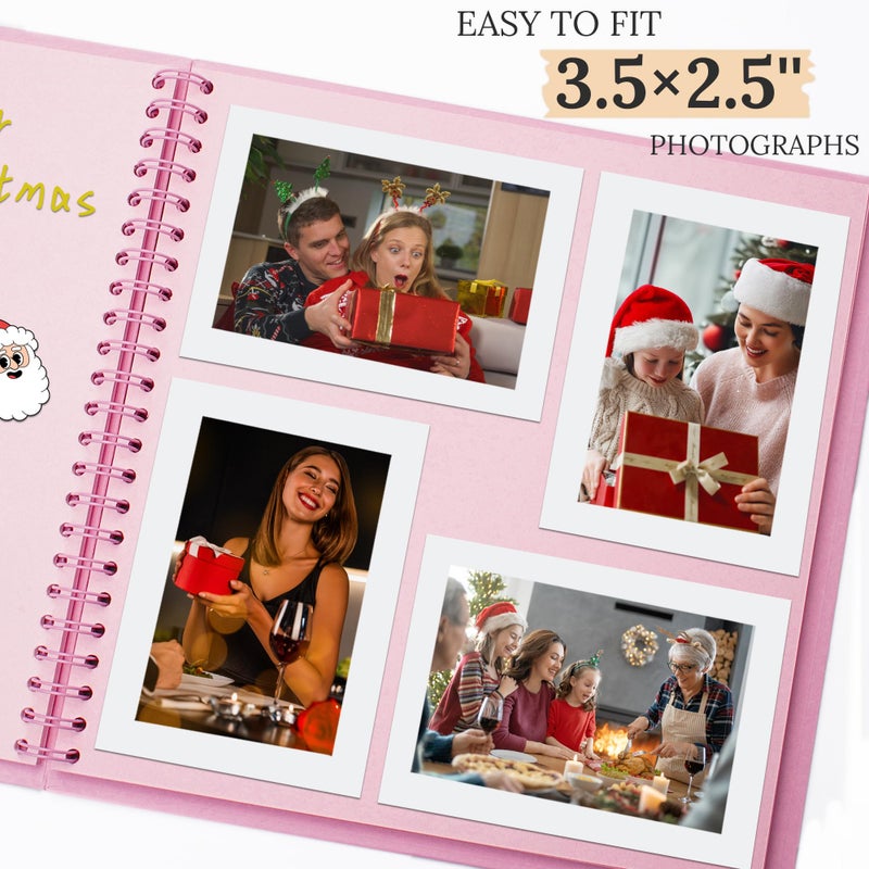 Hiwhy Scrapbook 7x7 Inch DIY Scrapbook Album Hardcover Kraft Paper Scrap Book Photo Albums 40 Pages Perfect for 4x6 / 5x7 Photos Memory Book for Family, Wedding - Image 4