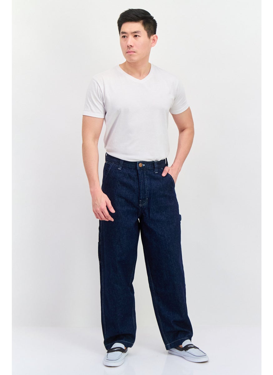 Wrangler - Men Regular Fit Solid No Stretch Jeans, Navy - Image 1