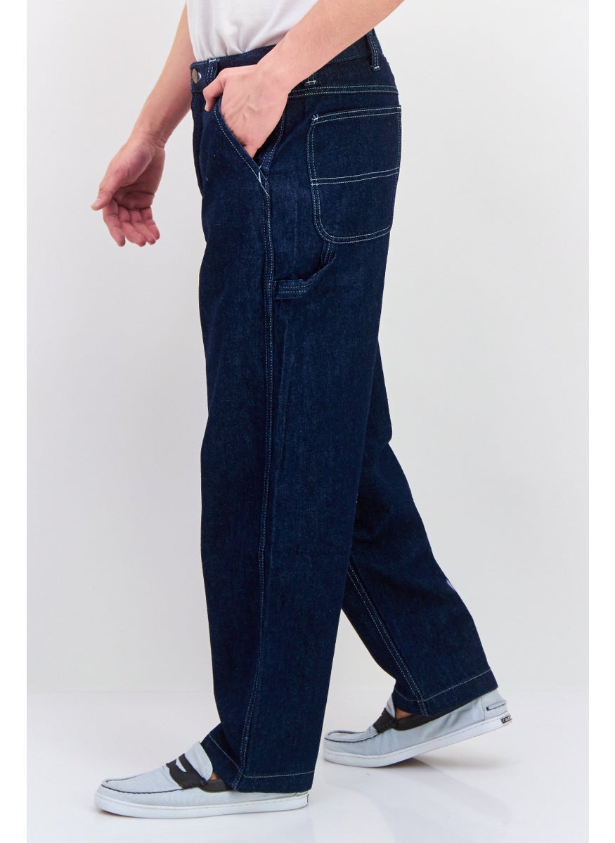 Wrangler - Men Regular Fit Solid No Stretch Jeans, Navy - Image 1