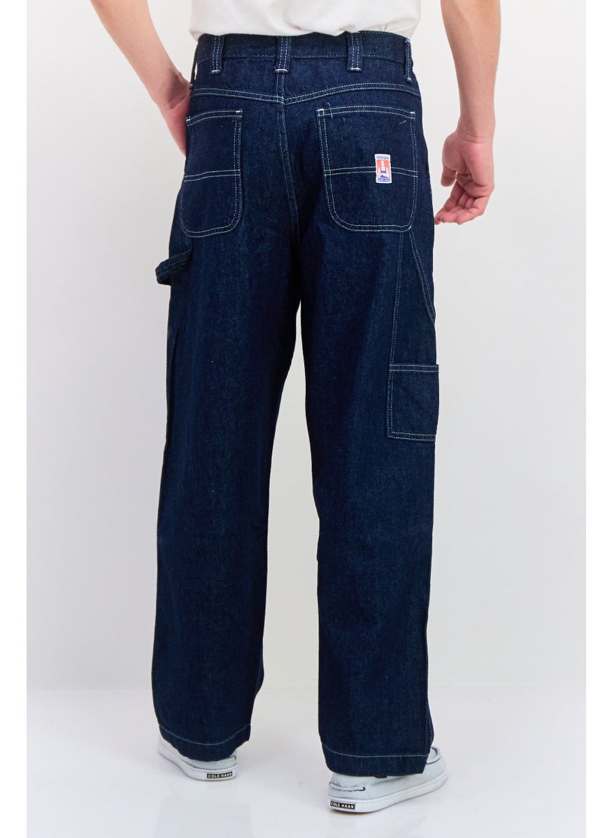 Wrangler - Men Regular Fit Solid No Stretch Jeans, Navy - Image 1