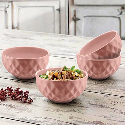URBAN CHEF Ceramic Bowl | 500 ml | Kitchen Accessories Items for Home, Serving Bowl,Bowl Set for Gift, Microwave Safe Bowl Set, Ice Cream Bowl, Prism Ceramic Handcrafted (Set of 4 - Colour May Vary) - Image 1