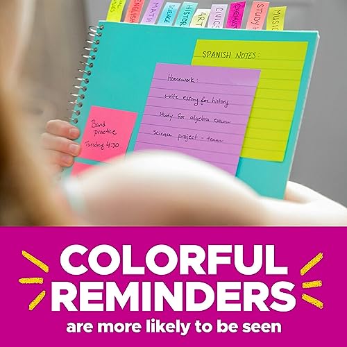 Post It Post-it Super Sticky Notes, 24 Sticky Note Pads, 3 x 3 in., School Supplies and Office Products, Ideal for Textbooks, Notebooks, Walls and Vertical Surfaces, Playful Primaries Collection - Image 4