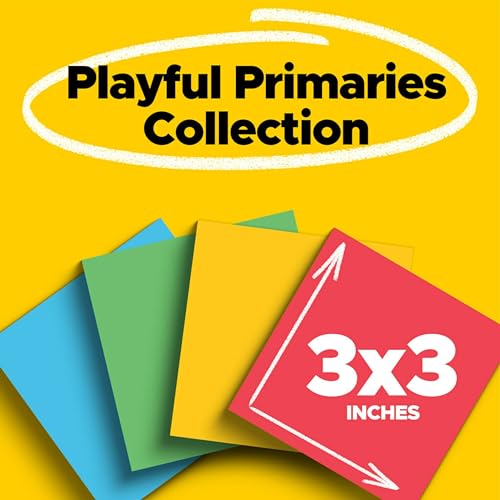 Post It Post-it Super Sticky Notes, 24 Sticky Note Pads, 3 x 3 in., School Supplies and Office Products, Ideal for Textbooks, Notebooks, Walls and Vertical Surfaces, Playful Primaries Collection - Image 2