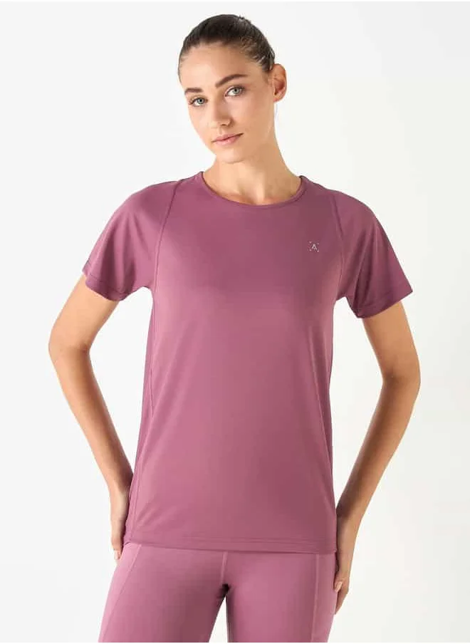 ADOT Round Neck T-shirt with Short Sleeves