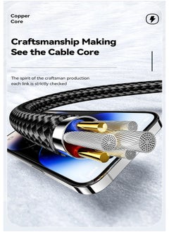 ESSAGER High quality braided cable USB To C ,1 meter long, screen to display data, supports fast charging  - Image 5