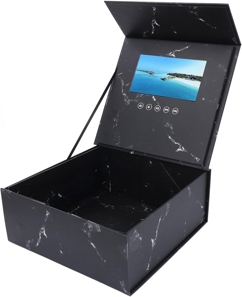 Dpofirs Video Greeting Card with 7 Inch LCD Display & Speaker, Personalized DIY Present Box with 128M Memory for Anniversary Birthday Valentines Day Gift - Image 2