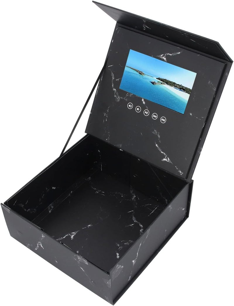 Dpofirs Video Greeting Card with 7 Inch LCD Display & Speaker, Personalized DIY Present Box with 128M Memory for Anniversary Birthday Valentines Day Gift - Image 1