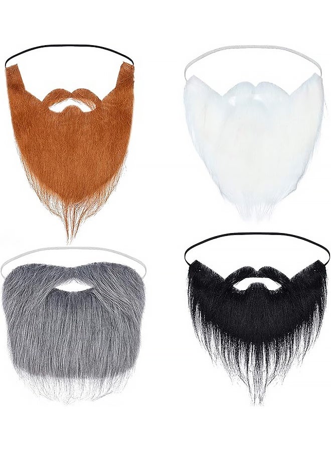 قطع من اللحى الاصطناعية، لحى طويلة مزيفة، شوارب مزيفة مضحكة - Image 1