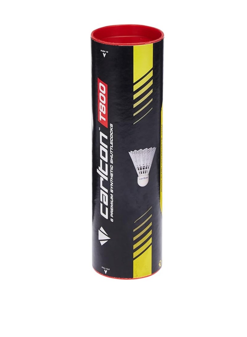 دنلوب كارلتون T-800 مكوك كرة الريشة سريع السرعة، أبيض - Image 1