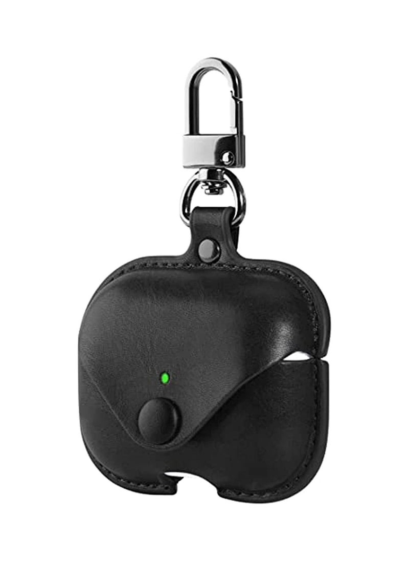 Generic Genuine Leather Case Compatible with AirPods Pro Case, Protective Cover for Apple AirPods pro Case Headphones EarPods, Soft Leather Cover with Keychain Hook  - Image 1