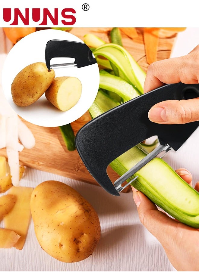 UNUNS - 6-Piece Kitchen Gadgets Set,Space Saving,Cheese Grater,Bottle Opener,Fruit Vegetable Peeler,Pizza Cutter,Garlic Ginger Grinder,Herb Stripper Gift Set - Image 1
