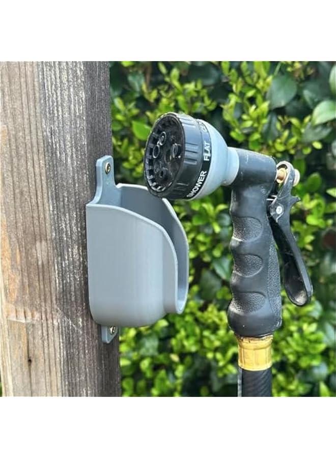 Easy Installation Outdoor Hose Nozzle Wall Mount Garden Spreader Organizer Print Holder and Screw Fence Mount Hose Nozzle Holder - Image 2