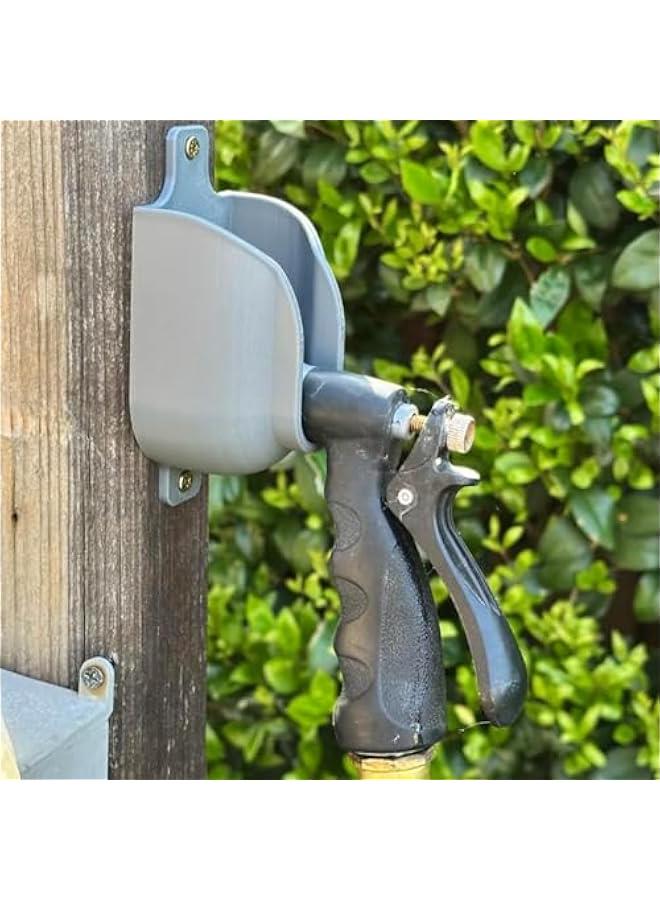 Easy Installation Outdoor Hose Nozzle Wall Mount Garden Spreader Organizer Print Holder and Screw Fence Mount Hose Nozzle Holder - Image 5