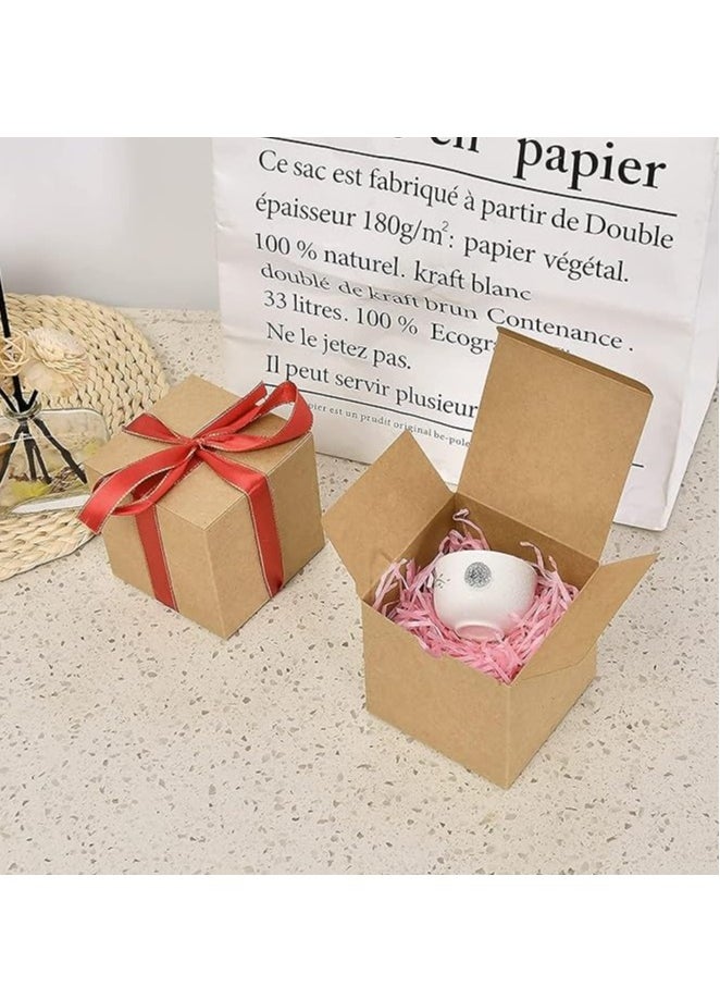 DIOTTI Gift Boxes, Gradient Gift Box with Lid Recycled Kraft Paper Favor Boxes Bridesmaid Proposal Boxes Christmas Gift Box for Bridesmaids Proposal, Crafting, Cupcake, Wedding (25 pcs, 8 * 8 * 8 cm,Brown)  - Image 5