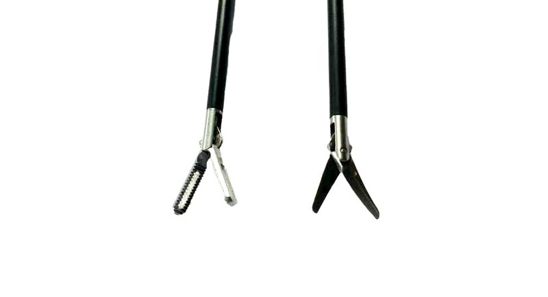 ADDLER Laparoscopic Storz Type Fenestrated Grasper Curved Scissors Instrument set of 2 - Image 2