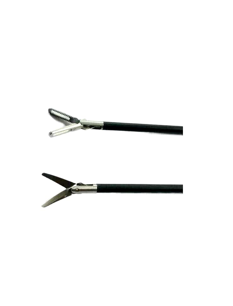 ADDLER Laparoscopic Storz Type Fenestrated Grasper Curved Scissors Instrument set of 2 - Image 4