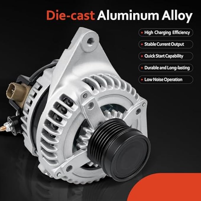 Grezuton Alternator 2.5 2.5L Replacement for 2012 2013 2014 2015 Toyota Camry,Toyota 2.5 2.5L Rav4 2009-2012,Scion Tc 2011-2016,Replace 11402,27060-0V010-84,104210-2270, 210-0722, 9664219-227 - Image 5