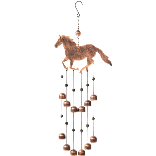 Dawhud Direct 24-inch H Galloping Horse Wind Chimes for Outside Unique - Moon Decor - Galloping Horse Windchimes - Outdoor Decorations - Garden Decoration, Gift for Women, Mom, Grandma, Unisex - Image 2
