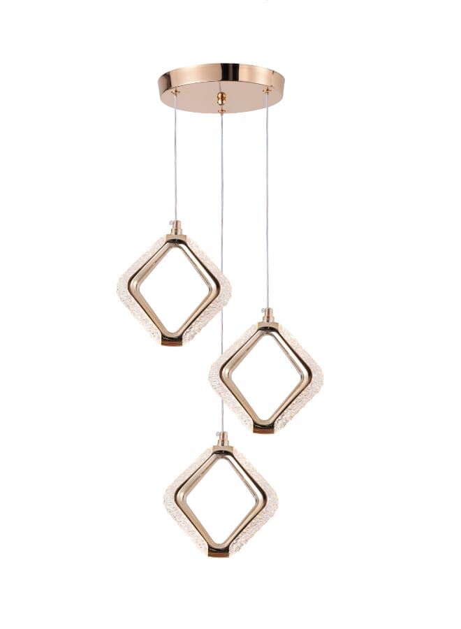 بيست باور ثريا سقف LED مودرن 9893-3 – 21 واط | 3 لمبات إضاءة معلقة بثلاثة ألوان | مصباح موفر للطاقة بسلك قابل للتعديل 180 سم – للمجالس، غرف النوم، غرفة الطعام - Image 2