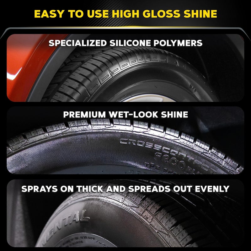 Meguiar's G1224 Hot Shine Tire Spray - 24 Oz Spray Bottle - Image 3