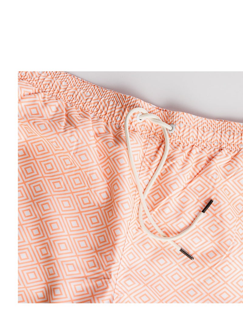 Skylar Men's Swimming Shorts - Light Orange - Image 4