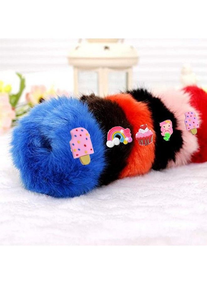 Aliza - 20 Pcs Rainbow Ice Cream Hair Clips Set Baby Hairpin For Kids Girls Toddler Barrettes And 3 Pcs Icecream Fur Scrunchies Hair Accessories - Image 1