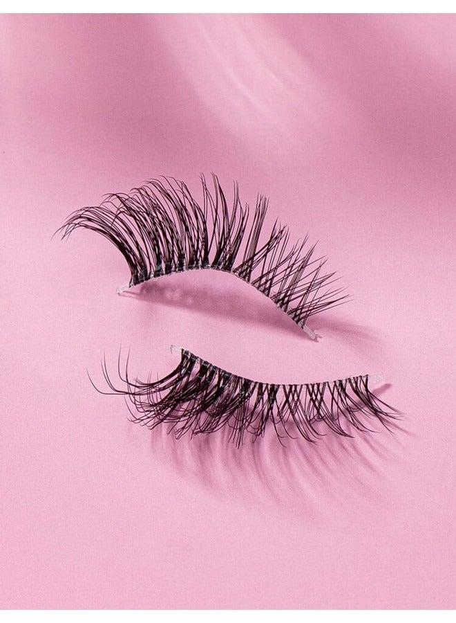 Beauenty 7 Pairs Half Lashes Natural Look Wispy Soft Strip Mink Eyelashes Cat Eye 3D Curl Short False Lashes, False Eyelashes with Clear Terrier, Reusable Fake Eyelashes, Ideal for Girls and Women Daily Use - Image 4