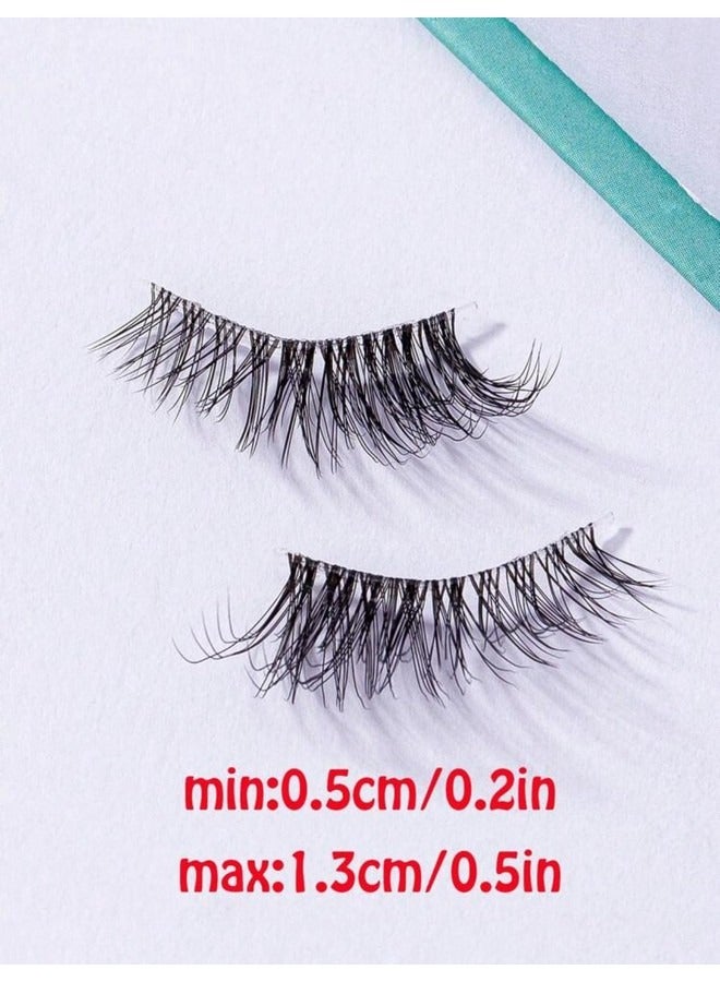 Beauenty 7 Pairs Half Lashes Natural Look Wispy Soft Strip Mink Eyelashes Cat Eye 3D Curl Short False Lashes, False Eyelashes with Clear Terrier, Reusable Fake Eyelashes, Ideal for Girls and Women Daily Use - Image 5