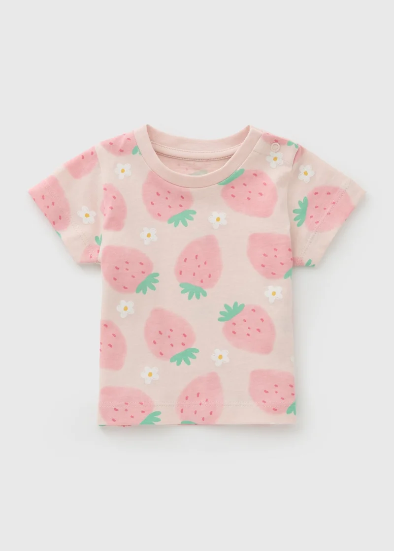 Matalan Baby Pink Strawberry T-Shirt