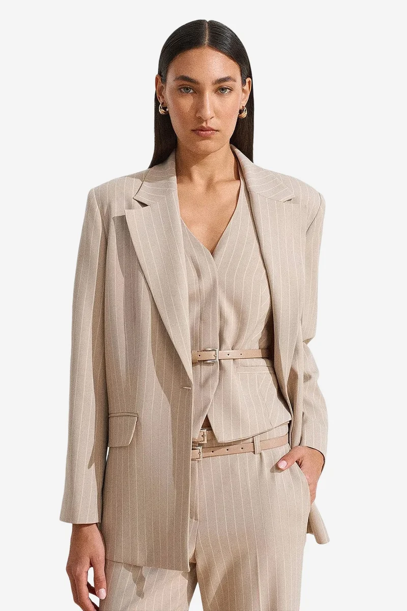 Dilvin Beige Natural DILVIN Women's Tailored Jacket for Women | Best Price UAE