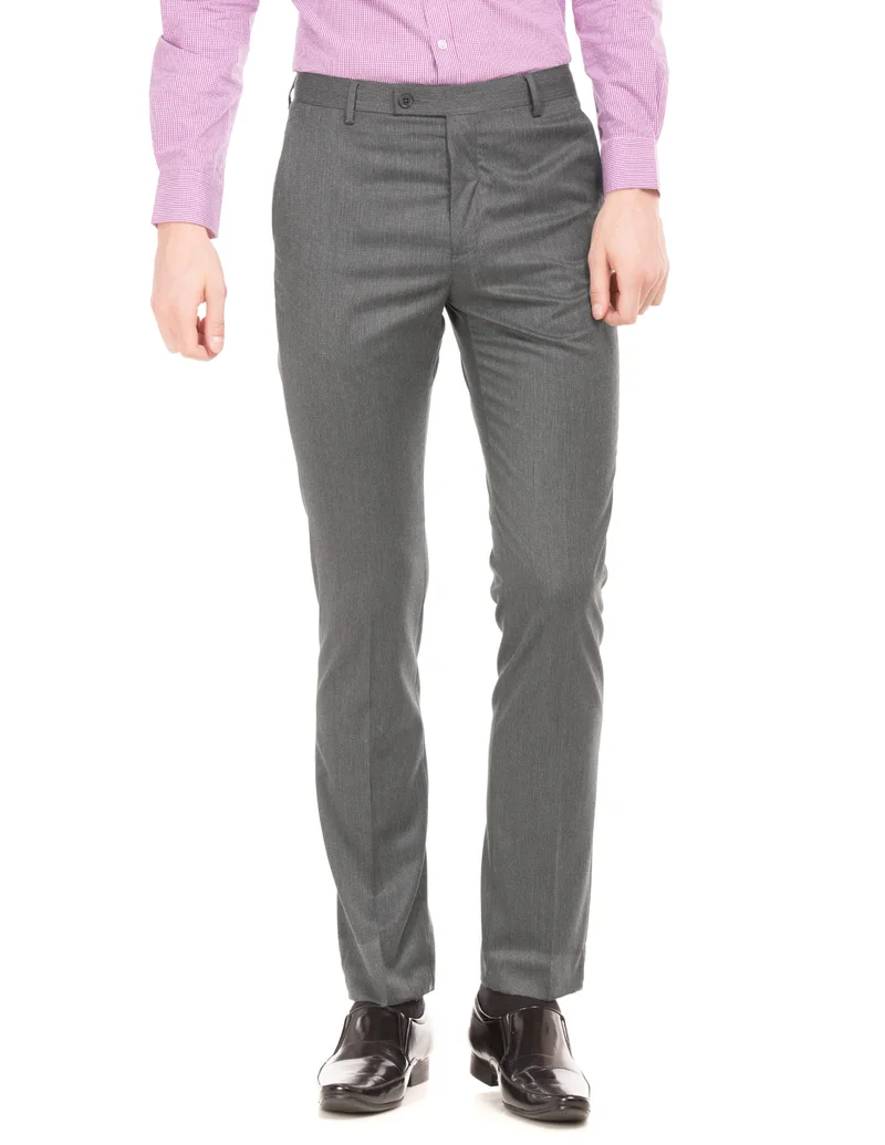 Textured Tapered Fit Trousers