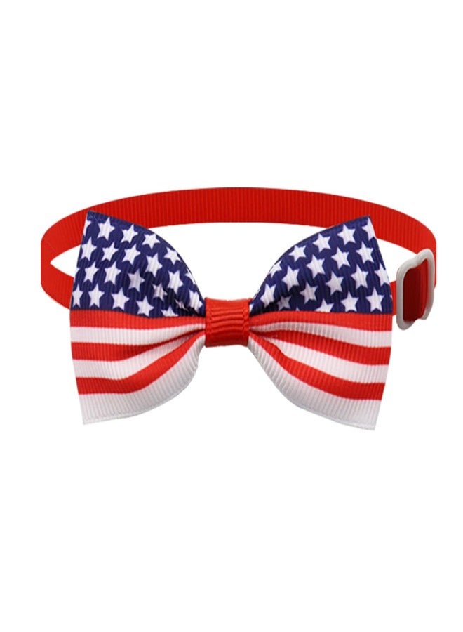 BBTDIN Independence Day Dog Bowtie Collar Pet American Flag Neck Ties Dog Cat Bow Ties JPN08 (A) - Image 3