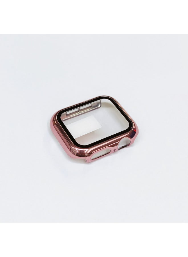 Suitable For Apple Watch Electroplated 360 Case + Tempered Film All-inclusive Protective Case Film Integrated Iwatch Watch Case - Image 1