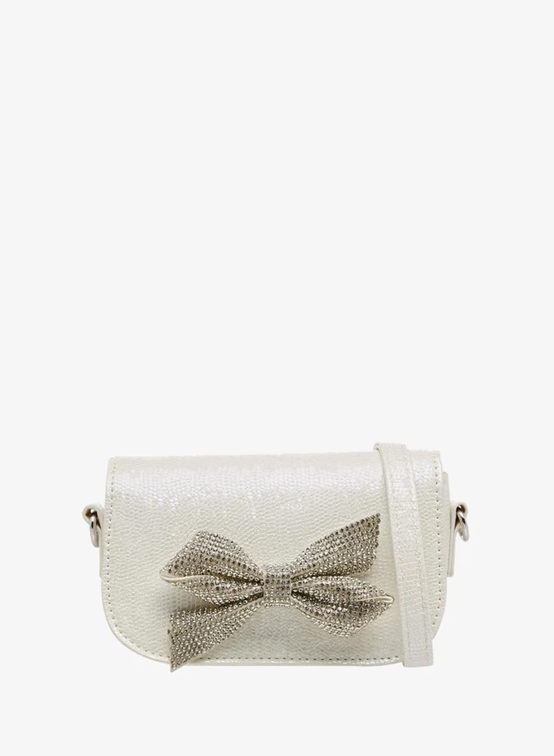 Celeste Bow Embellished Crossbody Bag with Chain Strap Ramadan Collection