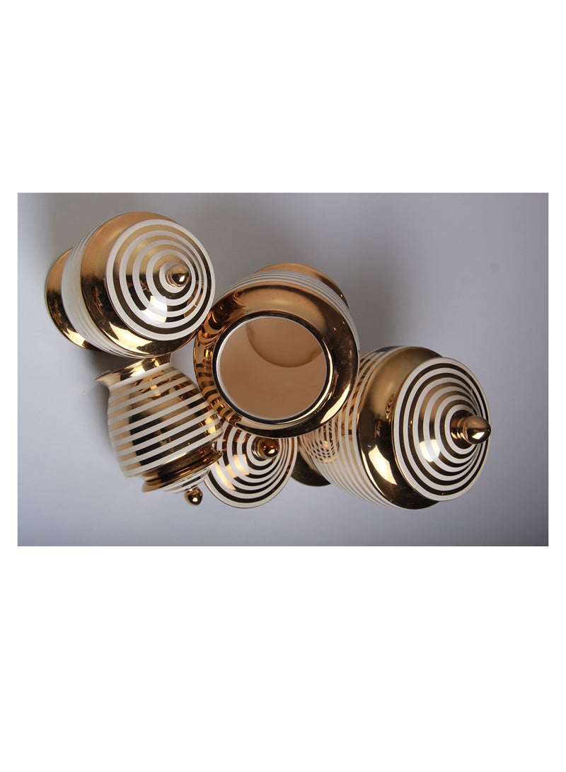 A set of jars for storing spices, seasonings, tea and sugar with a luxurious design, 4 pieces - Image 1