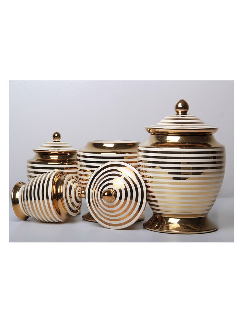 A set of jars for storing spices, seasonings, tea and sugar with a luxurious design, 4 pieces - Image 5