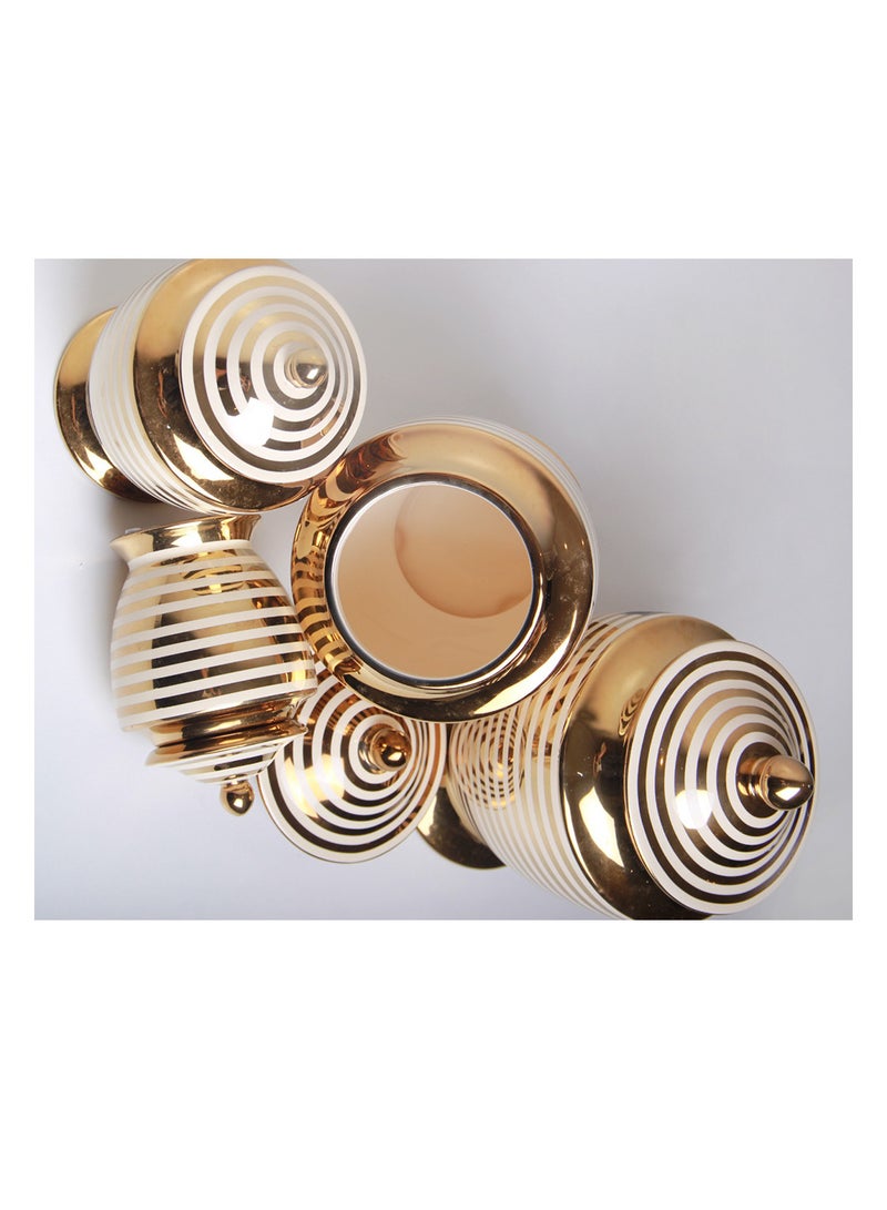 A set of jars for storing spices, seasonings, tea and sugar with a luxurious design, 4 pieces - Image 4