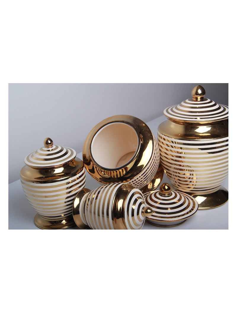 A set of jars for storing spices, seasonings, tea and sugar with a luxurious design, 4 pieces - Image 3