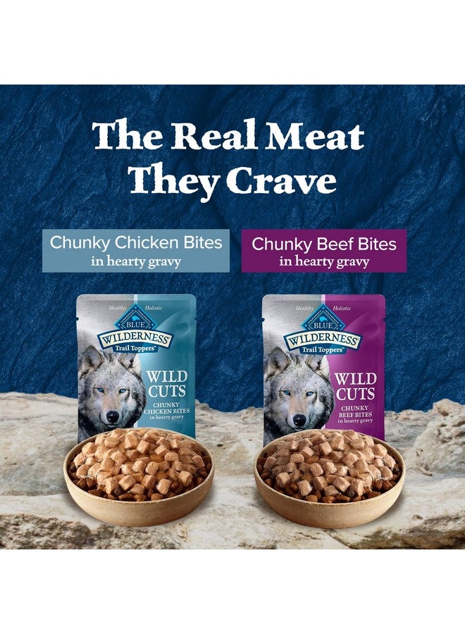 Blue Buffalo Wilderness Trail Toppers Wild Cuts Wet Dog Food Variety Pack, HighProtein & GrainFree, Made With Natural Ingredients, Chicken And Beef Flavors, 3Oz. Pouches, (12 Count, 6 Of Each) - Image 3