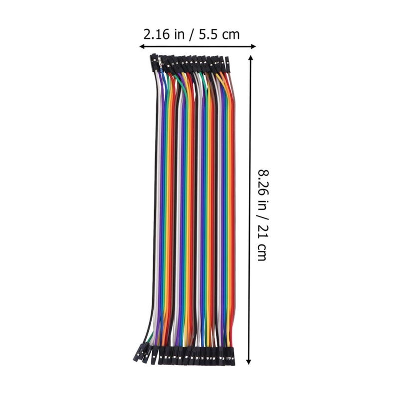 40p Female to Female Ribbon Wire 20cm Jumper Wire Set 10pcs Breadboard Cable for Electronics Prototyping and Circuit Testing - Image 2