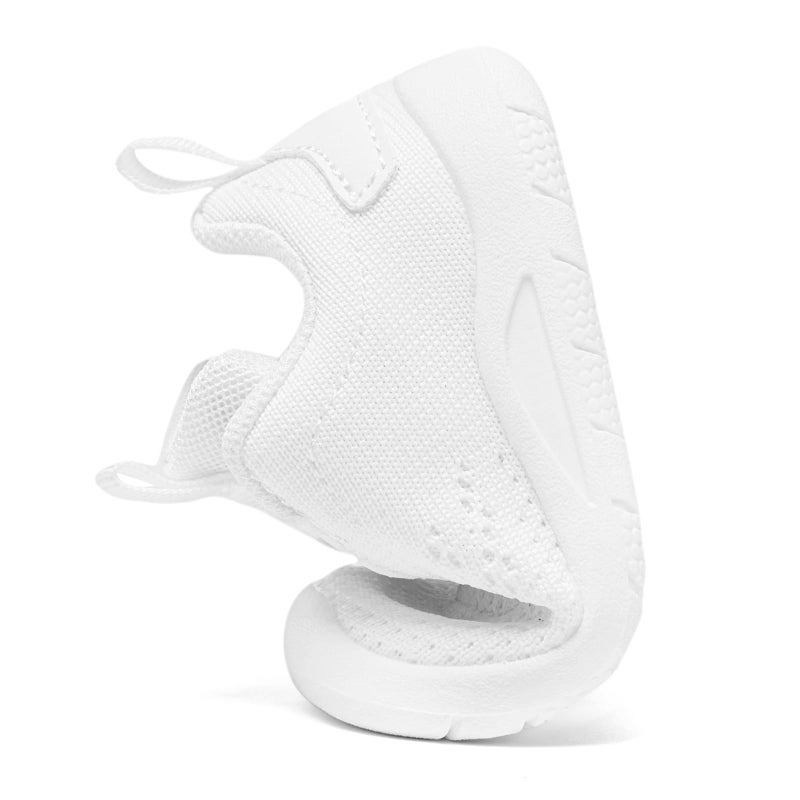 MORENDL Toddler Sneakers Baby Slip On Walking Shoes Non-Slip Breathable Boys & Girls Running Shoe Infant Tennis Shoes White 12-15 Months Size 5 - Image 5