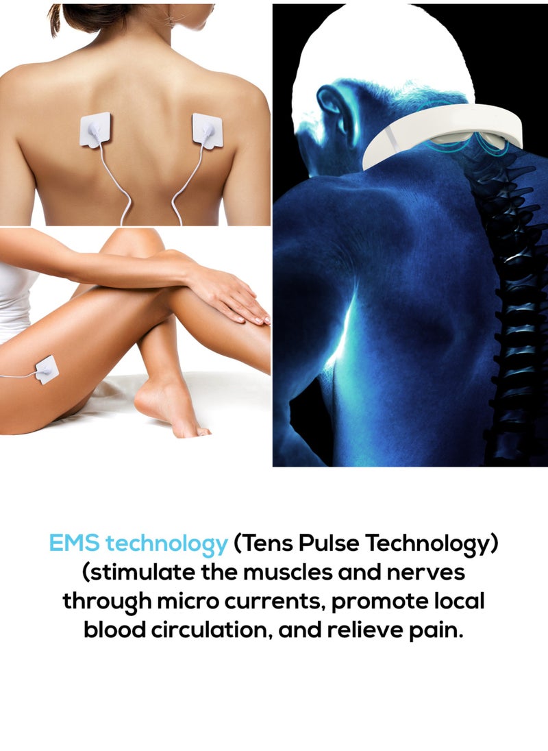 Qutek MagiCure Intelligent Electric Neck Massager TENS technology Pain and Fatigue relief 6 Modes 16 Levels Remote control Cordless Deep Tissue Trigger Point Cervical Massager 1 year Warranty