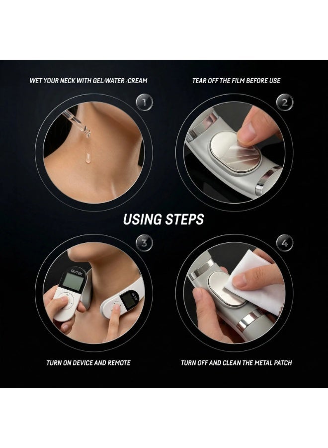 Qutek MagiCure Intelligent Electric Neck Massager TENS technology Pain and Fatigue relief 6 Modes 16 Levels Remote control Cordless Deep Tissue Trigger Point Cervical Massager 1 year Warranty - Image 4
