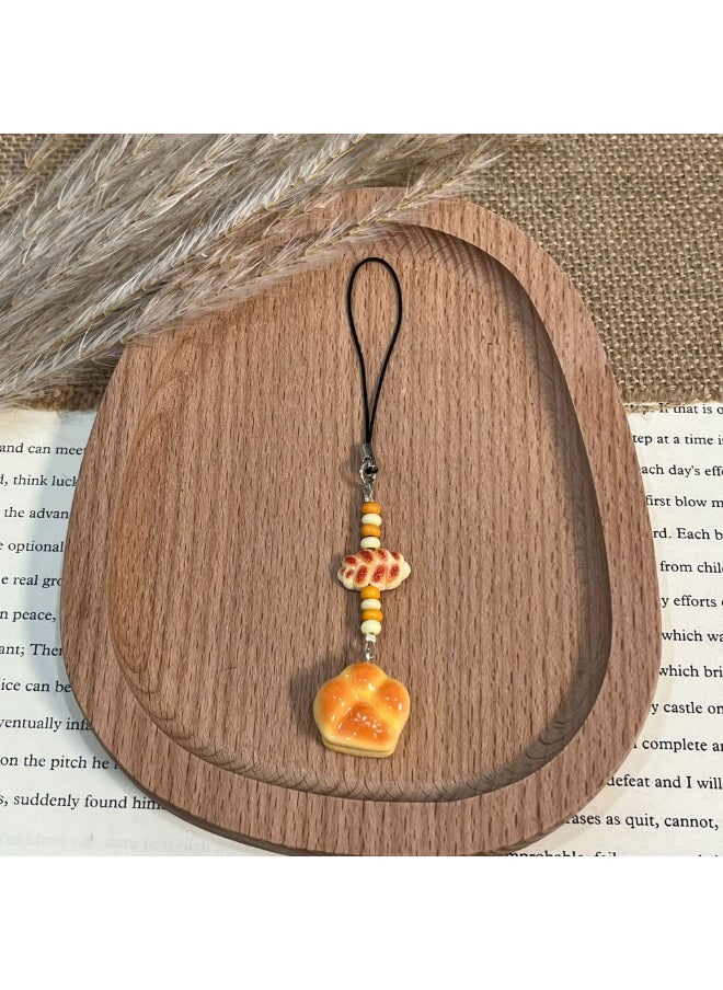 NIBEMINENT Phone Charm/ Chain Strap for Women Girls，Waffle Toy Cell Phone Case Lanyard Wrist Strap 
