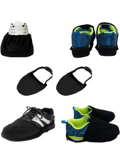 silvercnc 2 Pack of Shoe Sliders for Bowling Shoes, Elastic Strap fits for Most Shoes for Both Women and Men - Black  - Image 2