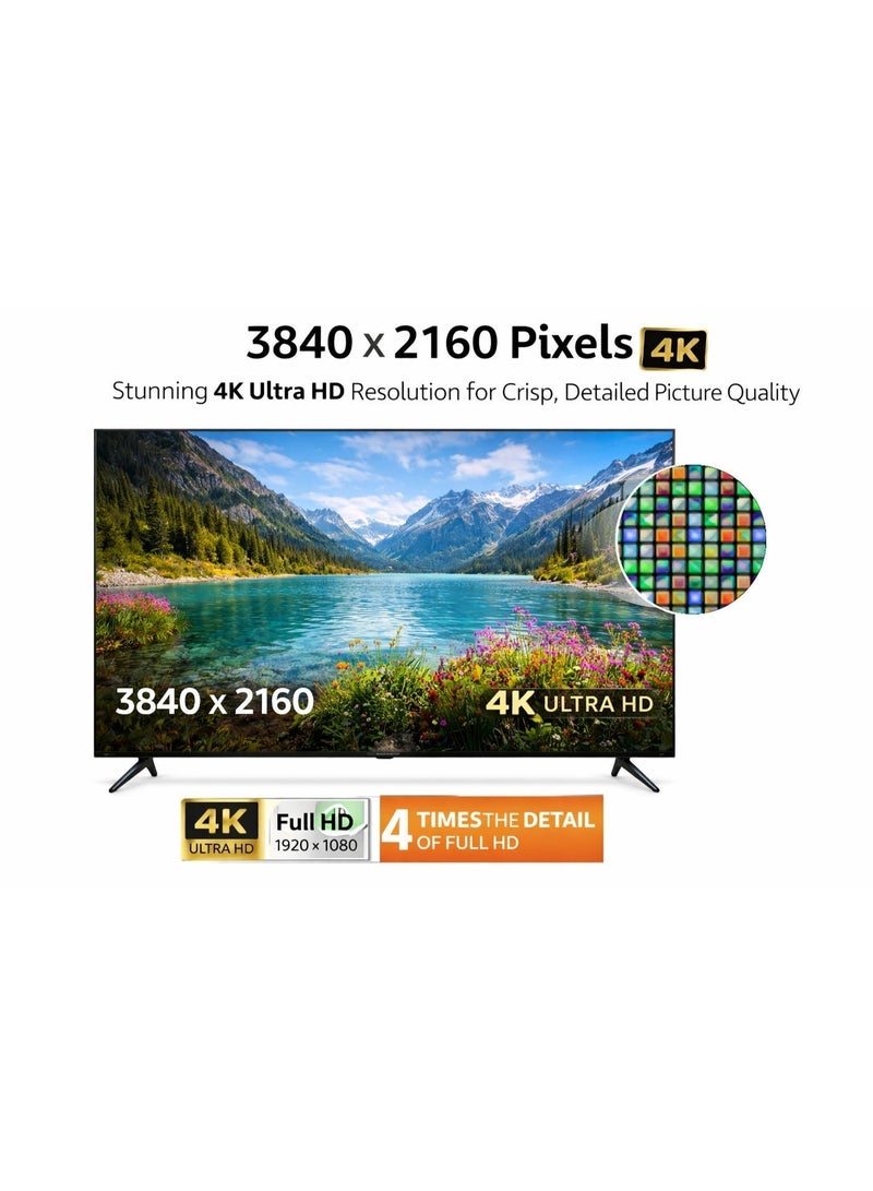 GeneralGold General Gold 85 Inch UHD 4K Smart TV with Google TV, Frameless LED Display, 2GB RAM 64GB Storage, Dolby Audio, Bluetooth, DVB-T2/S2 Receiver, 3 HDMI 2 USB, Voice Control, Netflix YouTube Prime Video - Image 2