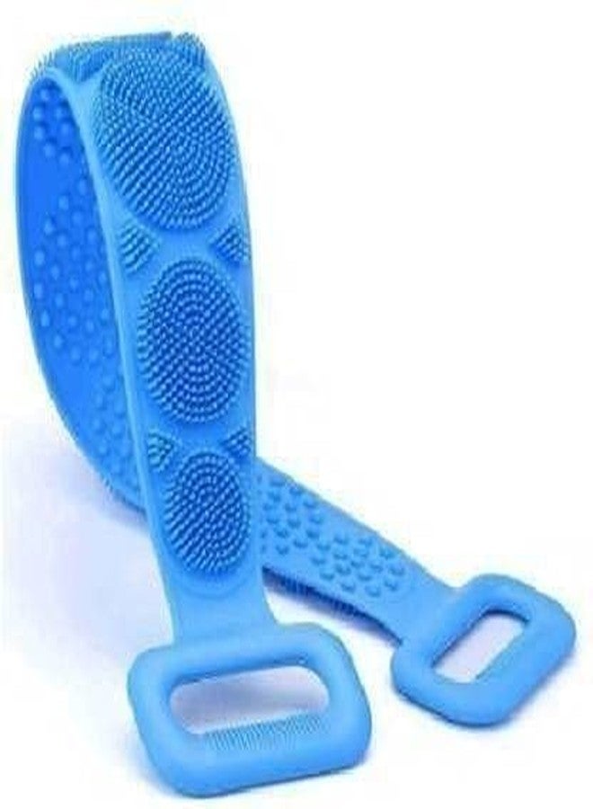 Hotfix Double Side Silicone Body Back Scrubber Belt for Dead Skin Removal Men's & Women's Bath Brush (Multicolor) - Image 5